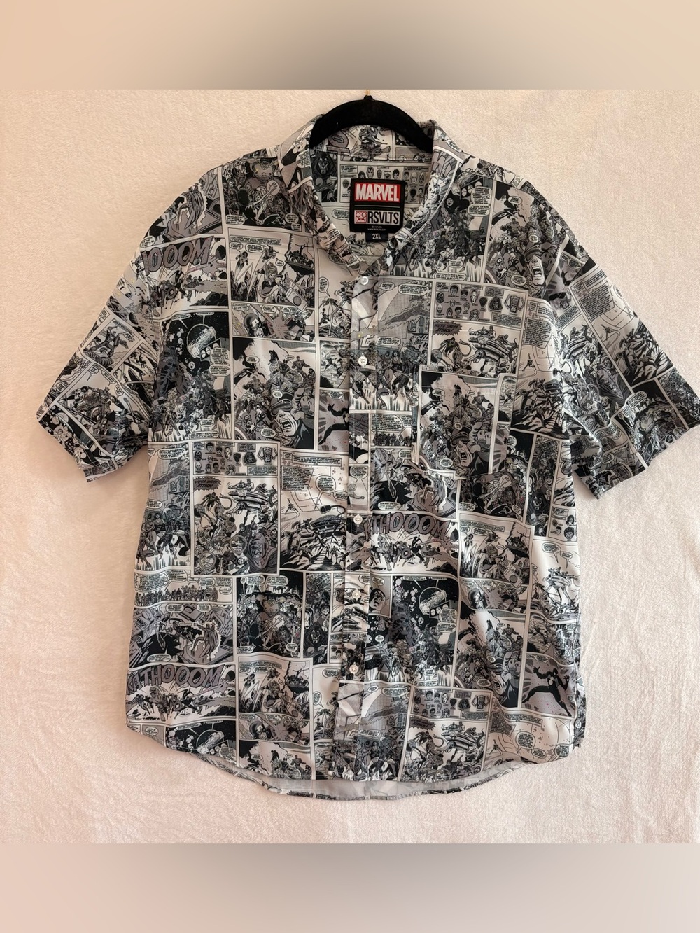 Marvel Secret Wars An Unlikely Alliance RSVLTS KUNUFLEX Button Up Shirt 2XL